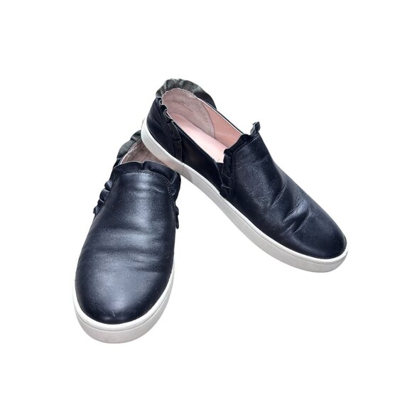 Kate Spade New York Womens Black Leather Slip-On Sneakers Size 9.5M - Picture 1 of 9